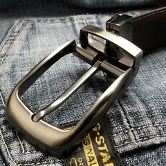 Mens Stitched New Reversible Leather Belts Metal Buckles – Black/Brown – 26&Prime;-58&Prime;