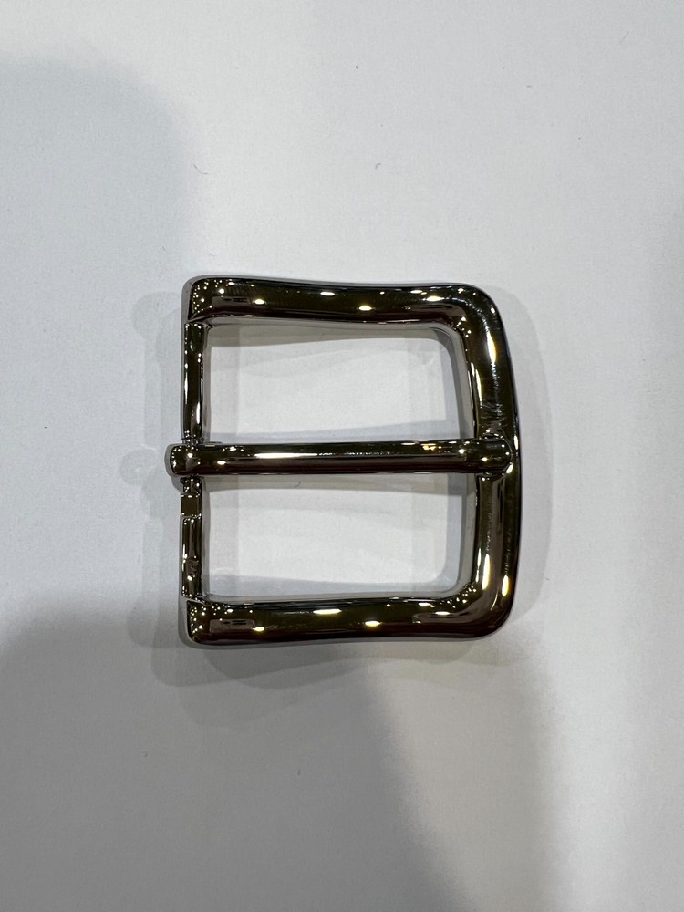 Solid Brass Polished Nickel Belt Buckle Made in Italy Fits 1.57&Prime; Belt Strap