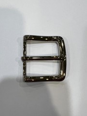 Solid Brass Polished Nickel Belt Buckle Made in Italy Fits 1.57&Prime; Belt Strap