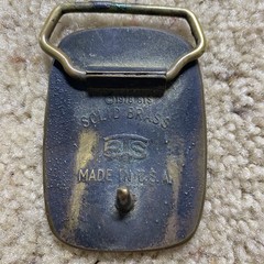Vintage BTS Cyclist Bicycle Solid Brass Belt Buckle USA 1978 2.5&Prime; x 2&Prime;