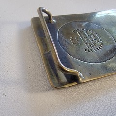Contel Brass Belt Buckle 1985 Safety Award Anacortes Brass Works Handmade