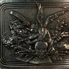 Vintage Baron Buckles Gargoyle Skull Belt Buckle Made USA Gothic Fantasy Biker