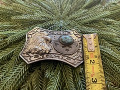 American Eagle Belt Buckle with a Navaho Indian Design W/Turquoise Accent ladies