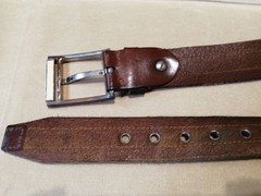 GUCCI Pre-Owned Old Leather Belt Sherry Line Made In