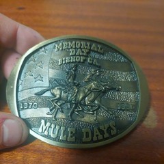 Memorial Day, Bishop, CA 1970-1990 Mule Day Bronze Belt Buckle 147 Of 3500
