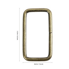 20Pcs Clothes Metal Buckle Strap Keeper in Golden Sturdy and Fade Resistant