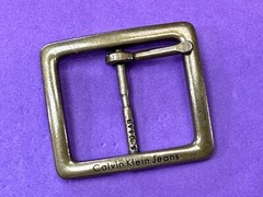 Replacement Center Bar Silver Tone Dress Belt Buckle Calvin Klein Jeans
