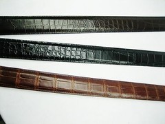 Genuine Alligator belt size 26 to 46. 1-1/4 tapered to 1&Prime;, for 1&Prime; buckle U.S.A.