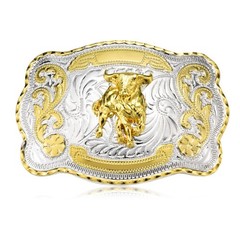 Large Golden Horse Bull Cowboy Belt Buckle for Men – Texas American Flag Accesso