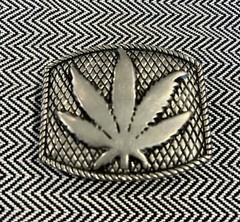 Vintage Lucien Pellet-Finet Gunmetal Leaf Belt Buckle – 2.75”x2.5”