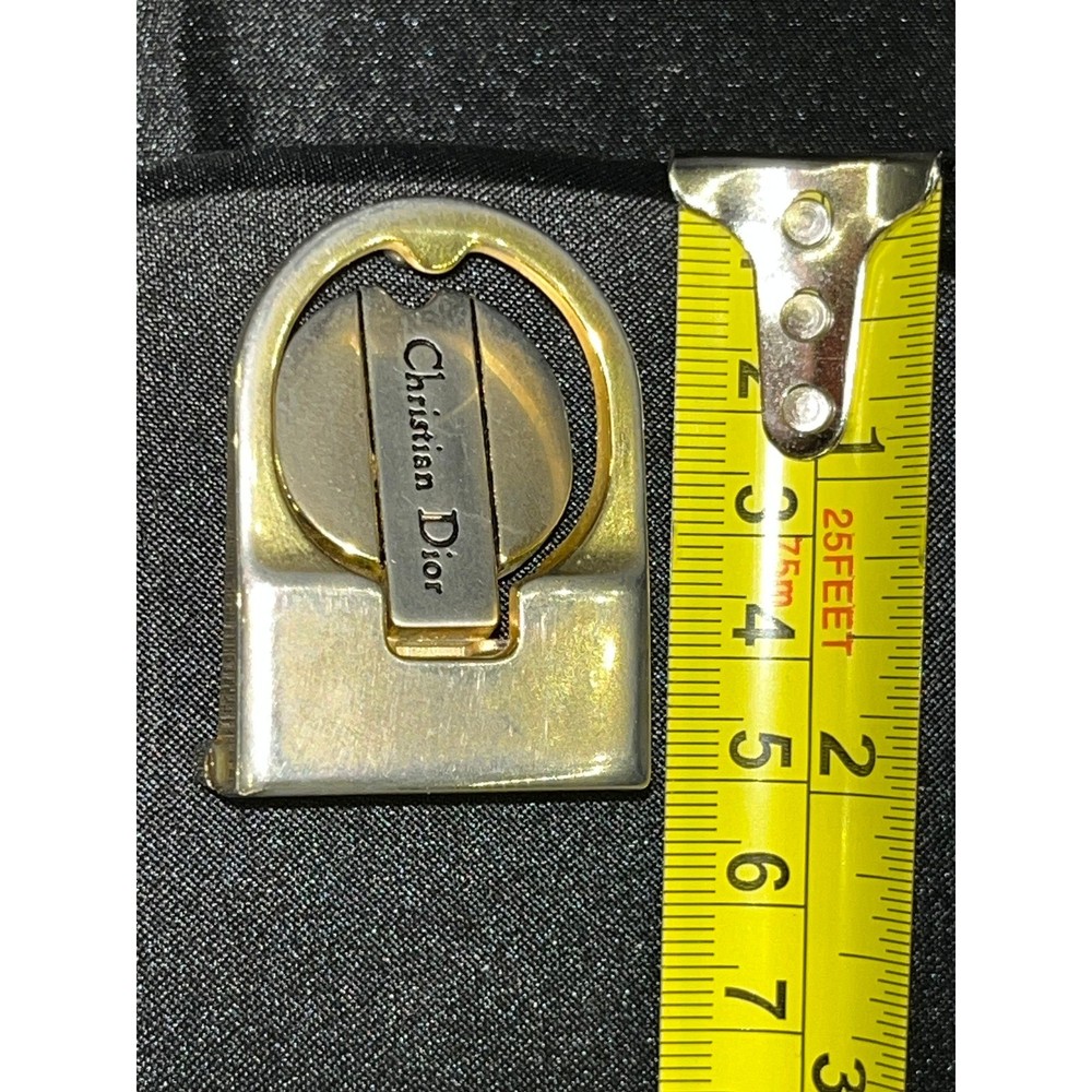 Christian Dior Vintage Belt Buckle Gold Silver Two Tone Made in Italy Logo