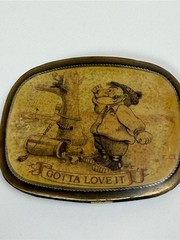 Vintage Cowboy Humor Belt Buckle “Got Ta Love It” Western Novelty Brass Cowboy