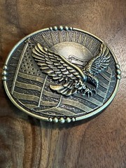 American Flag Bald Eagle Belt Buckle Flying Bird Father’s Day Gift