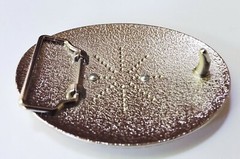 INITIAL  » M  » RODEO COWBOY LETTER SHINE GOLD SILVER WESTERN BELT BUCKLE