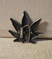 MARIJUANA LEAF WEED FUNNY COWBOY WESTERN RODEO WEST BELT BUCKLE