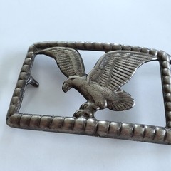 Vintage Eagle Belt Buckle Silvertone Embossed Country Western Rodeo Biker Retro