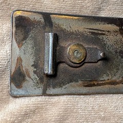 Vintage USMC Marine Corps Eagle Globe Anchor Trench Art Belt Buckle Brass