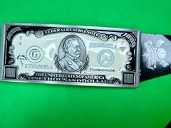 $1,000 US Dollar Federal Reserve Note The United States of America Belt Buckle
