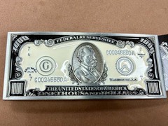 $1,000 US Dollar Federal Reserve Note The United States of America Belt Buckle