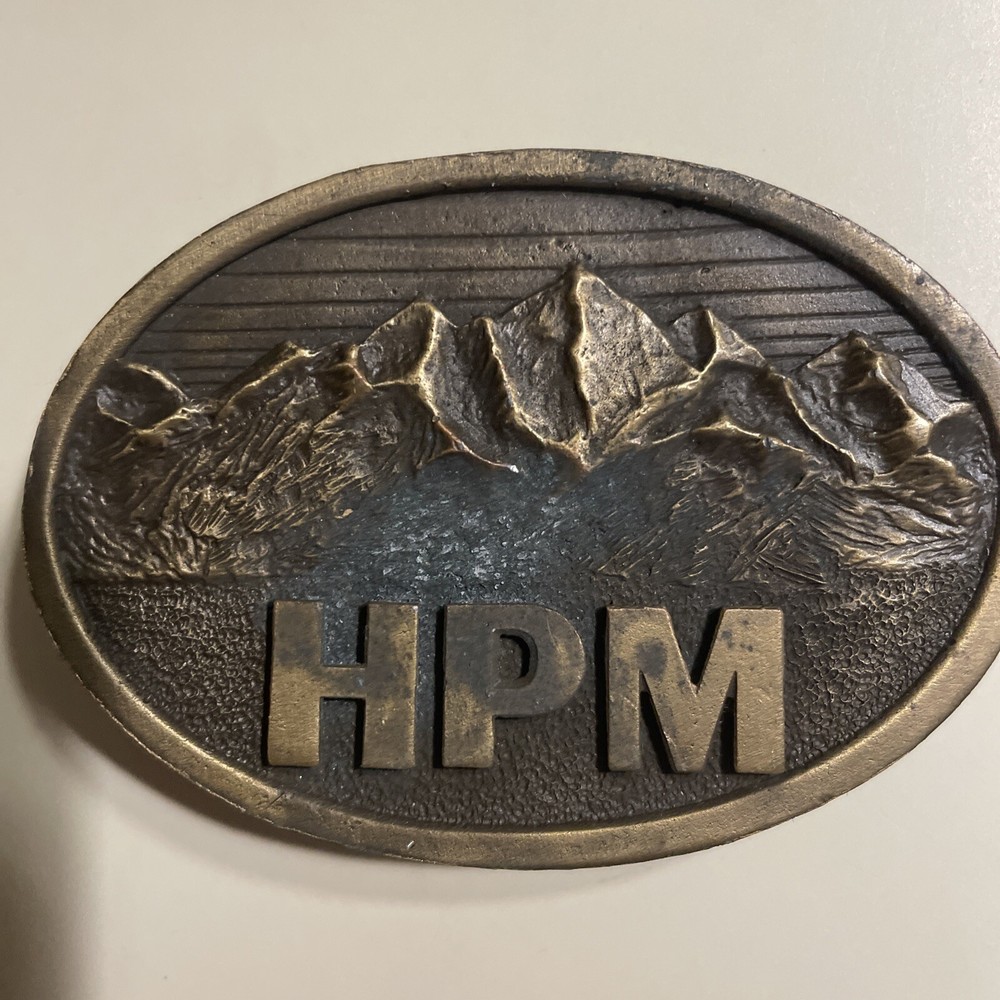 HMP DRENNEN, W. VA. October 1985 Made In USA BELT BUCKLE BRASS