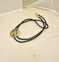 Texas Ranger 2 piece set, belt buckle and bolo (Gold)