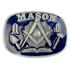 Mason Belt Buckle Western Cowboy American Workers (MASN-05)