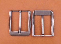 40mm Antique Silver Casual Men Pin Waist Leather Single Prong Clips Belt Buckle