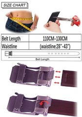 GUBOSS Genuine Cow Leather Belts With Automatic Ratchet Medium, Brown