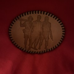 Vintage Leather Military Soldiers Belt Buckle Viet Nam Veterans Marines Army