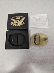 NRA Golden Eagles 2015 Commemorative Belt Buckle Brass Color USA New NIB