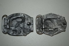 1989 & 1992 Siskiyou Harley Davidson Eagle Head Belt Buckles Lot of 2