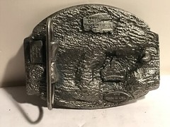 King of the Road Belt Buckle semi truck driver 1992 Siskiyou Buckle Co. USA Made