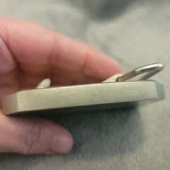 Vintage Bill Callahan Signed Bass Buckle Belt Wildlife in Pewter.
