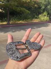 Western Buckle Set 3 Piece Rooster Buckle Star Buckle Hebilla Vaquero Gallo 1.5