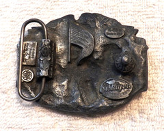 VINTAGE BELT BUCKLE HONOR VIETNAM VETERANS FORGOTTEN WARRIOR 1989 SISKIYOU BB14