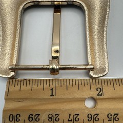 Western Belt Buckle Two Tone Gold Black Horse Stars Rodeo Wear