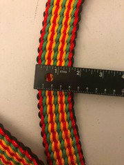 Handmade Nylon braided Men Women Belt Red Yellow Green Black 48in No Buckle