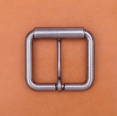2&Prime; (51mm) Mens Roller Belt Buckle Heel Bar Leather Belt Buckles Antique Silver