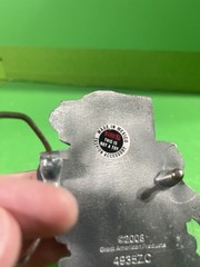 DIECUT ROBOT ART Red PEWTER BELT BUCKLE 2008 Great American Products.