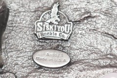 Siskiyou 1989 Bald Eagle Head Metal Belt Buckle #A-85