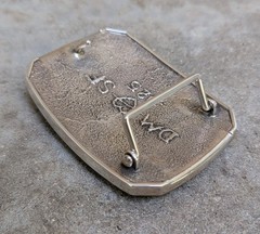 Douglas Magnus Santa Fe Turquoise Longhorn Sterling Diamond Plate Trophy Buckle
