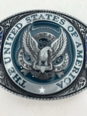 United States of America Bald Eagle Belt Buckle American Flag, USA Patriotic