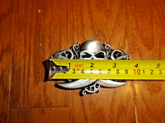 Pirates Skull Belt Buckle Cowboy Biker Motorcyclist Dagger Crossed Sword