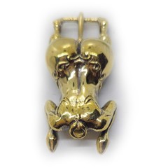 Woman Body Back Side Erotic Brass Belt Buckle