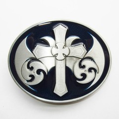 NEW CELTIC CROSS IRISH BLUE MEDIEVAL GOTHIC BELT BUCKLE