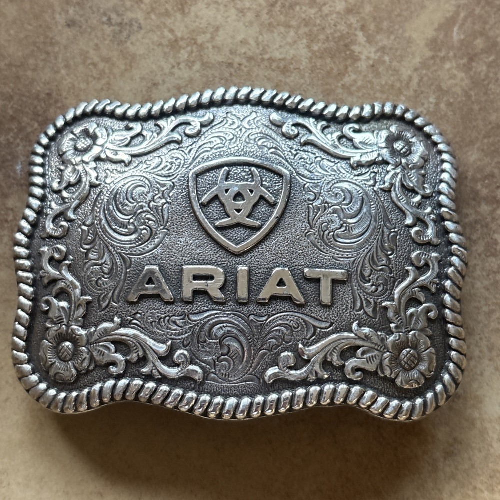 Ariat Logo Belt Buckle EUC