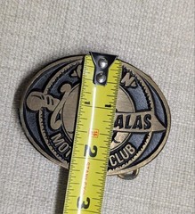 vintage MOTORING CLUB belt buckle ZAGALAS osman shriners BRASS western CAR
