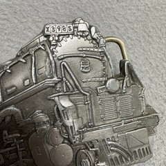 Union Pacific Belt Buckle Pewter Challenger X3985 Steam Train USA