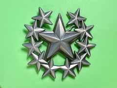 Eleven Five Pointed Star Cutout Silver Color Western Style LARGE Belt Buckle