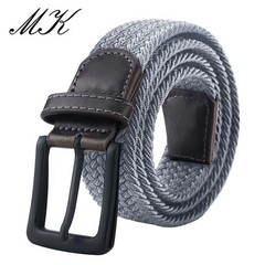 MaiKun Men&rsquo;s Canvas Tactical Belt Military Web Belt Elastic Metal Buckle Jeans
